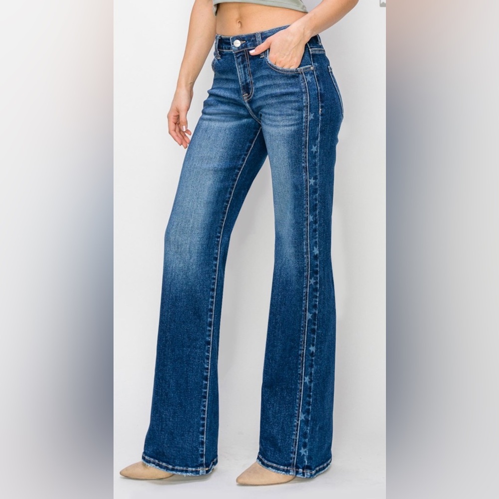 Stylish Blue Wide Leg Jeans for Women Plus Size NWT - Picture 2 of 7
